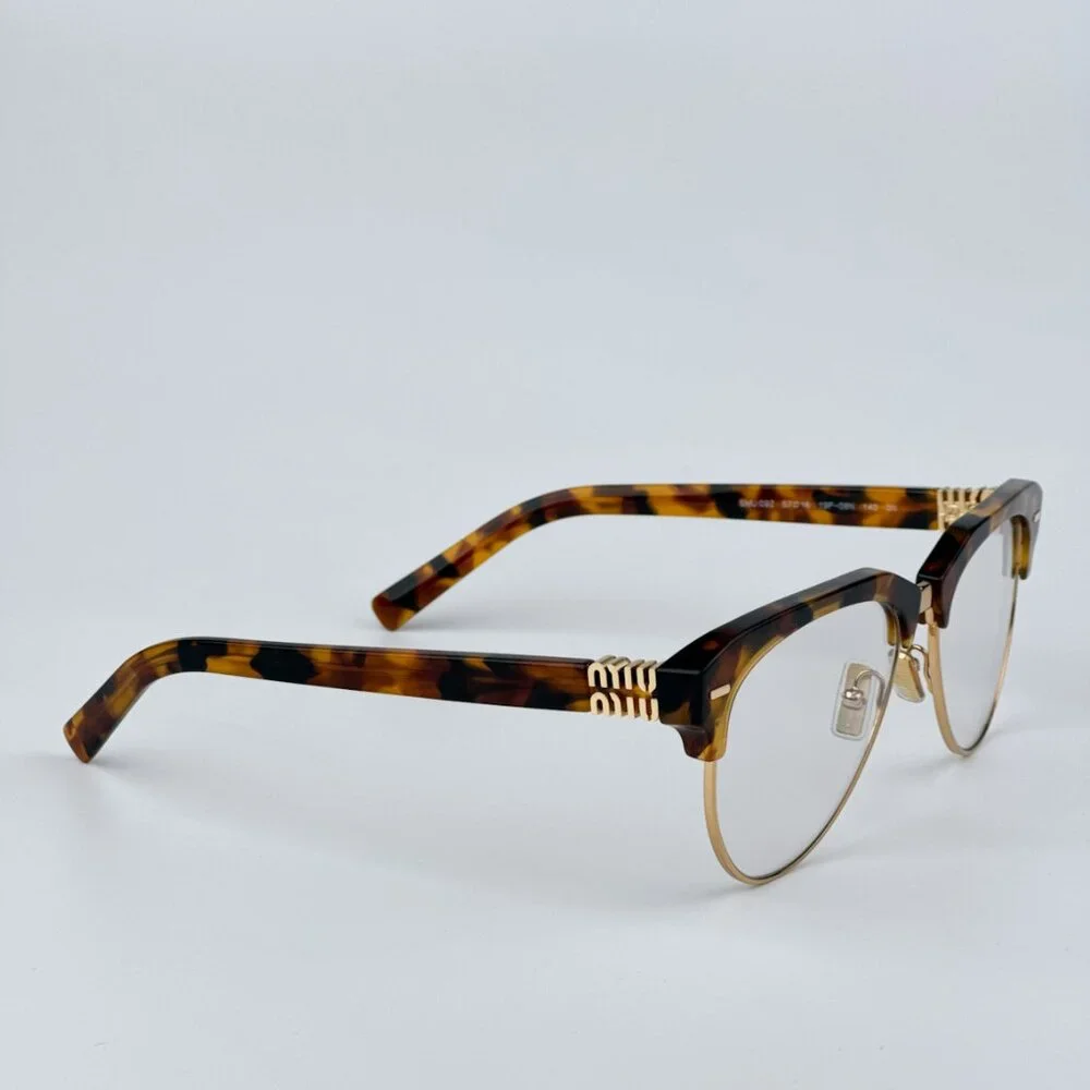 Miu Miu MU09ZS 19P08N BRAND NEW Eyeglasses Cork Trotoise Clear Blue Light Filter